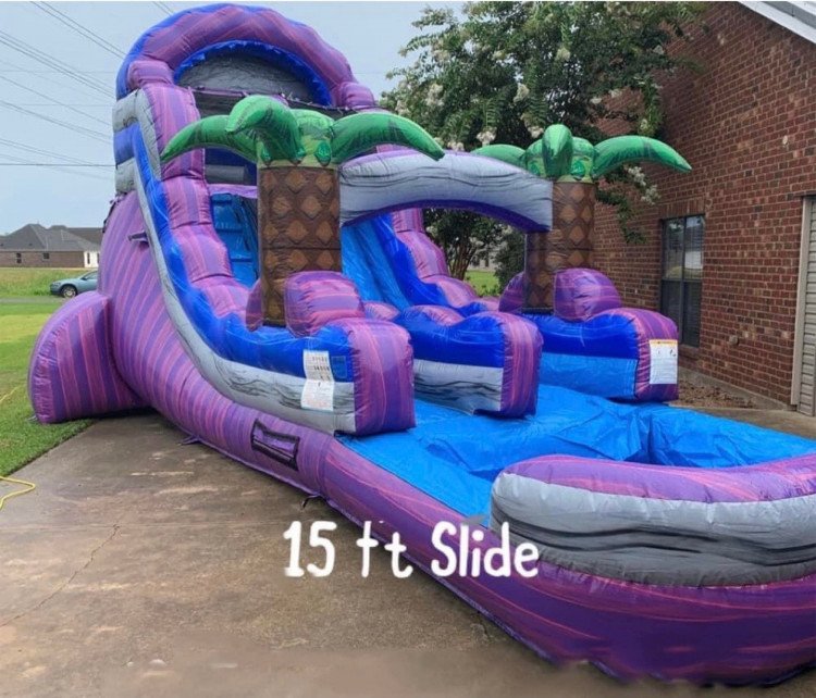 15 Foot Purple Tropical Slide
